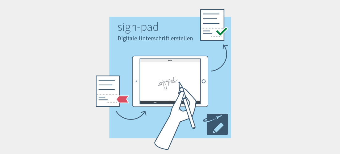 Digitale Unterschriften erstellen mit dem sign-pad von prismat