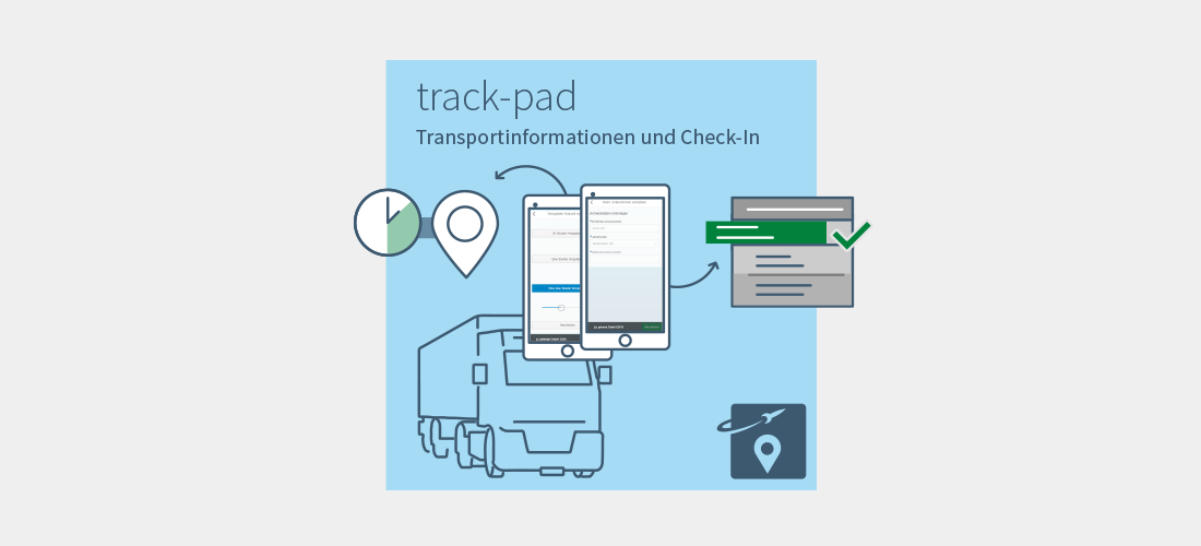 Transportinformationen und Check-In bequem via Smartphone mit dem track-pad von prismat