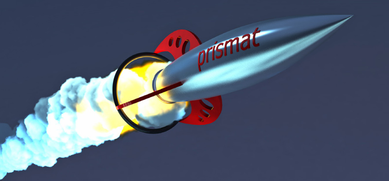 Hier wird die 3D-Grafik einer fliegenden Rakete gezeigt.