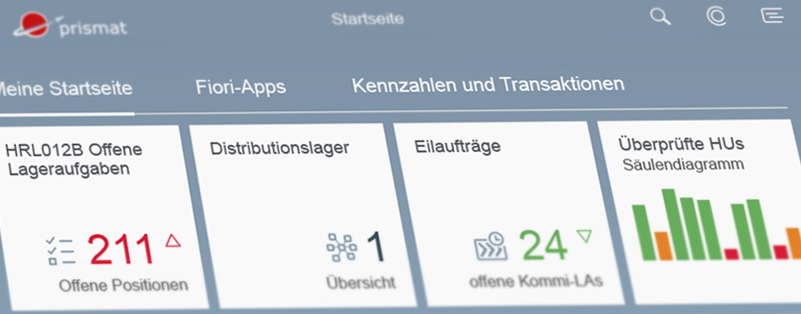 Hier ist ein Ausschnitt vom sogenannten »Launchpad« zu sehen, welches der zentrale Dreh- und Angelpunkt das Fiori-Konzepts ist.